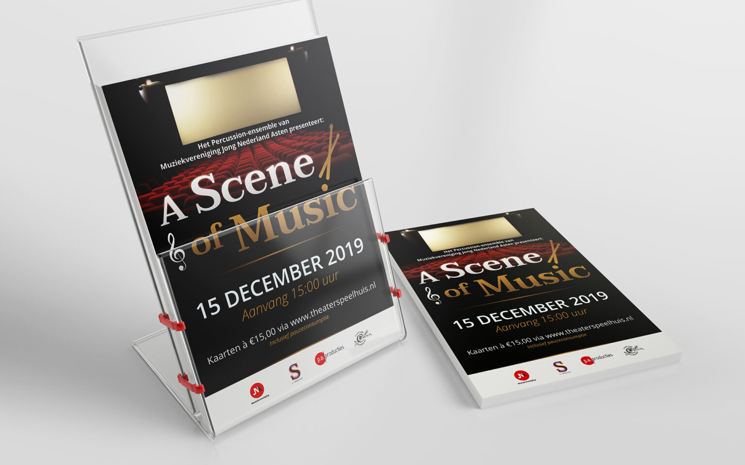 Scene of music flyers